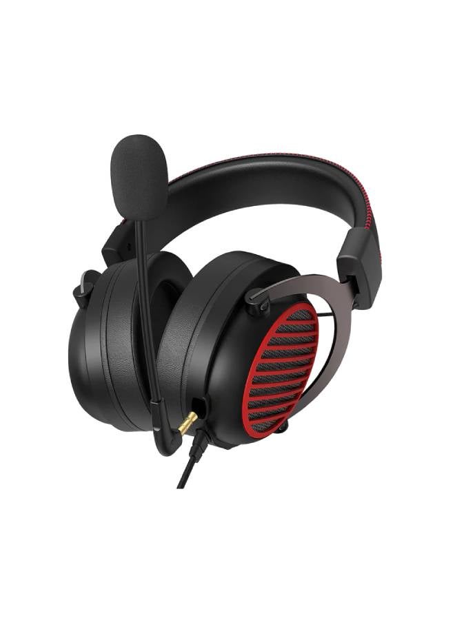 سماعة جيمنج Redragon H540 LUNA بصوت محيطي 7.1 أسود وأحمر