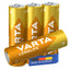 Varta Long Life Alkaline Batteries - 4 Packs, 1.5V, MIGNON ,4106 , STILO ,LR6 , MN1500 with gold color