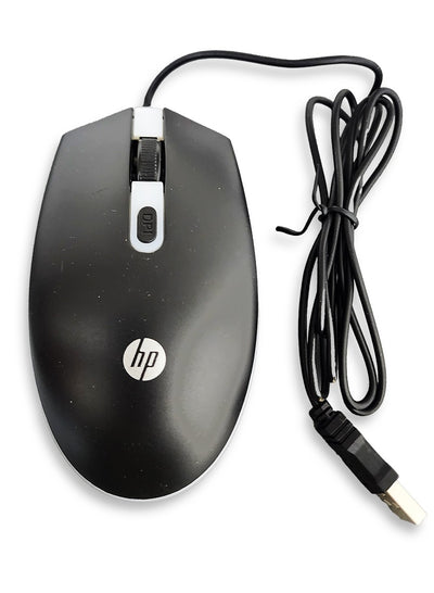 HP Wired Mouse Gaming 4 Button ,7 Color LED , 1600DPi - BLack M180