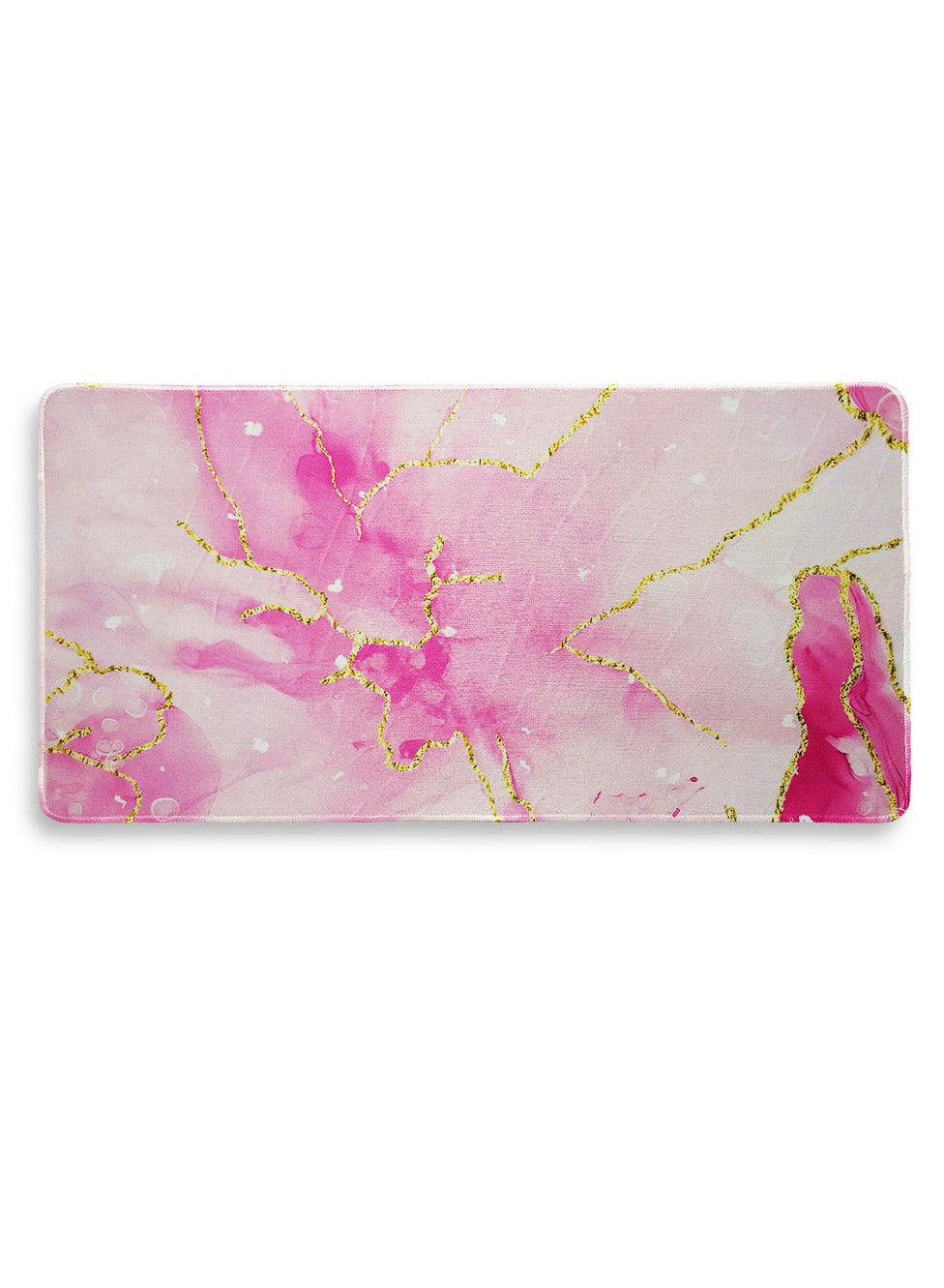 Large Mouse Pad, Pink Marble Theme (60cm x 30cm x 2mm), HD Print Pattern Desk Mat, Extended Mouse Pad and Keyboard Mouse Pads, Waterproof Fabric Surface Mouse Pads for Office, Anti-Slip Rubber Base