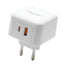 CH-249 45W Super Fast Mobile Wall Charger , High Speed Charging Adapter for Phone and Smartphone, Dual Output USB & Type