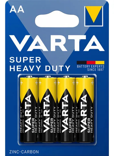 VARTA 4 Pieces Super Heavy Duty AA battery