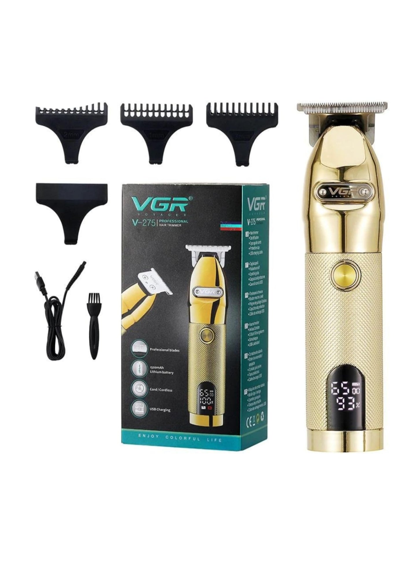 VGR V-275 Rechargeable Hair Trimmer , 1500mAh battery capacity - espite having a huge power of 6000 RPM up to 7000 RPM