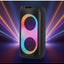 V-2895 Double 8-Inch Portable Bluetooth Party Speaker, Rechargeable Battery, Powerful Bass, LED Flame Lights, Karaoke Mi