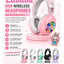 AH-980G RGB Bluetooth Gaming Headphones with 40mm Dynamic Drivers, Wireless Over-Ear Headset, Pure Bass Sound, Noise Red