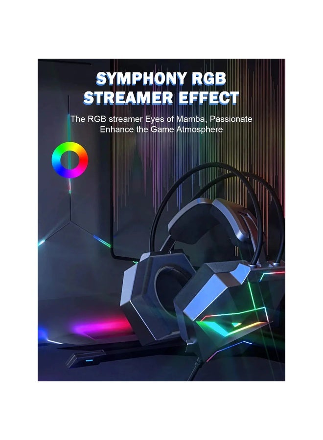 X20 Wired Professional Gaming Headset with Noise Cancelling Microphone , RGB Lighting, 50mm Precision Drivers, 3.5mm con