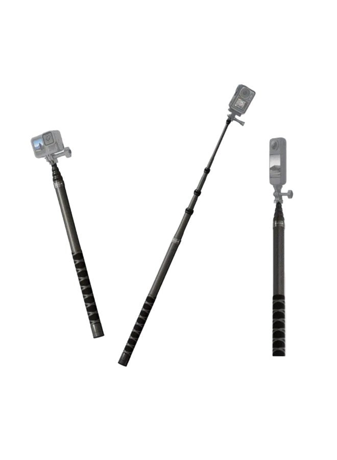 Professional Selfie Stick MT-65 , 3M Extendable and Foldable Carbon Fiber Stick with 360° Rotating Head, Non Slip Grip, 