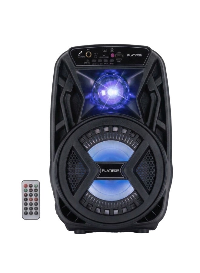 سبيكر كاريوكي Platinum AH-620 مقاس 6.5 إنش قوة 10W RMS مدخل مايك أسود