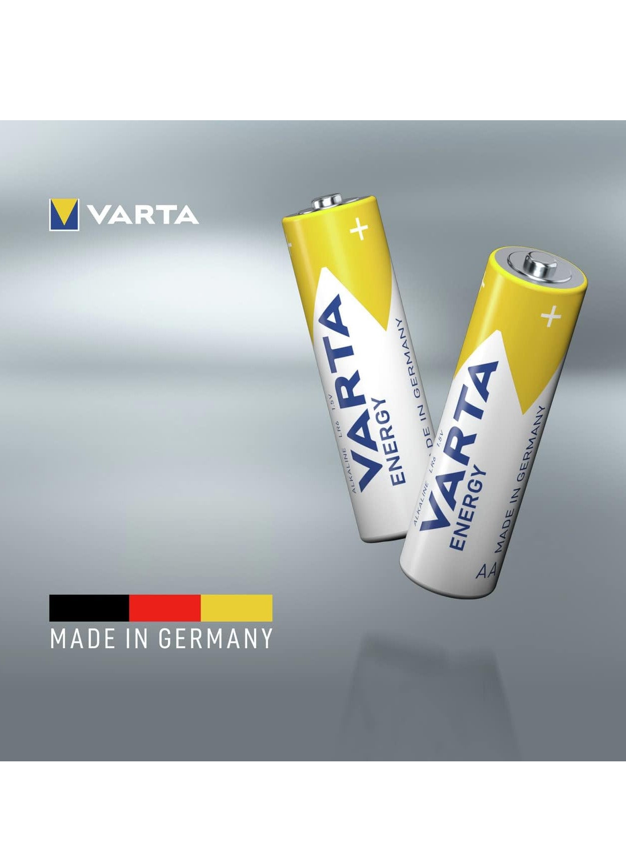 VARTA Energy Alkaline AA 1.5v, MIGNON lR6 , (2-pack) Made in Germany