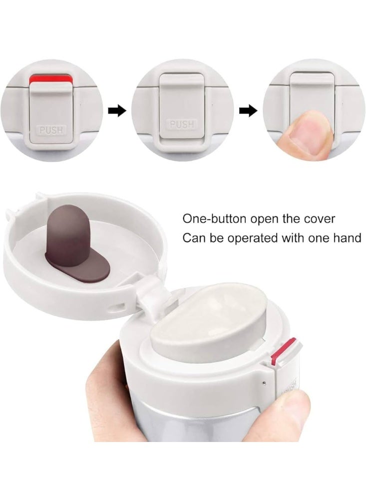 Insulated Travel Coffee Mug 300ml , Double Wall Vacuum Stainless Steel Tumbler with One-Click Leak Proof Lid, Hot & Cold