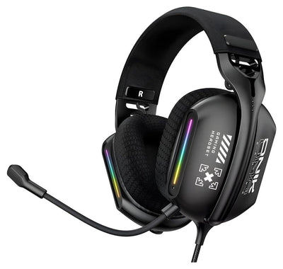 X12 Gaming Headset with RGB Lighting, Noise Isolating Microphone, and Volume Control , Wired Headset with Modern Design 