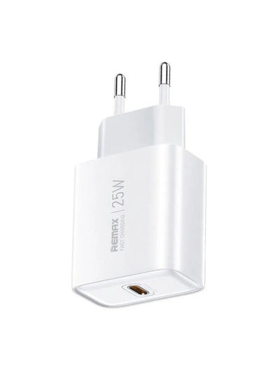 شاحن REMAX RP-U137 PD قوة 25W منفذ Type-C أبيض
