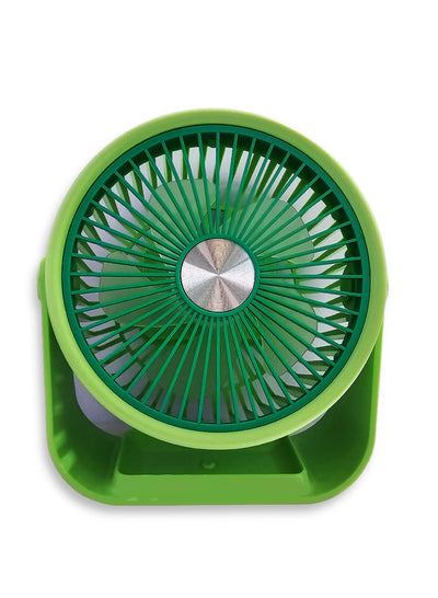 Portable Mini Fan USB Rechargeable Cute 4W Small Electric Fan For School ( green )