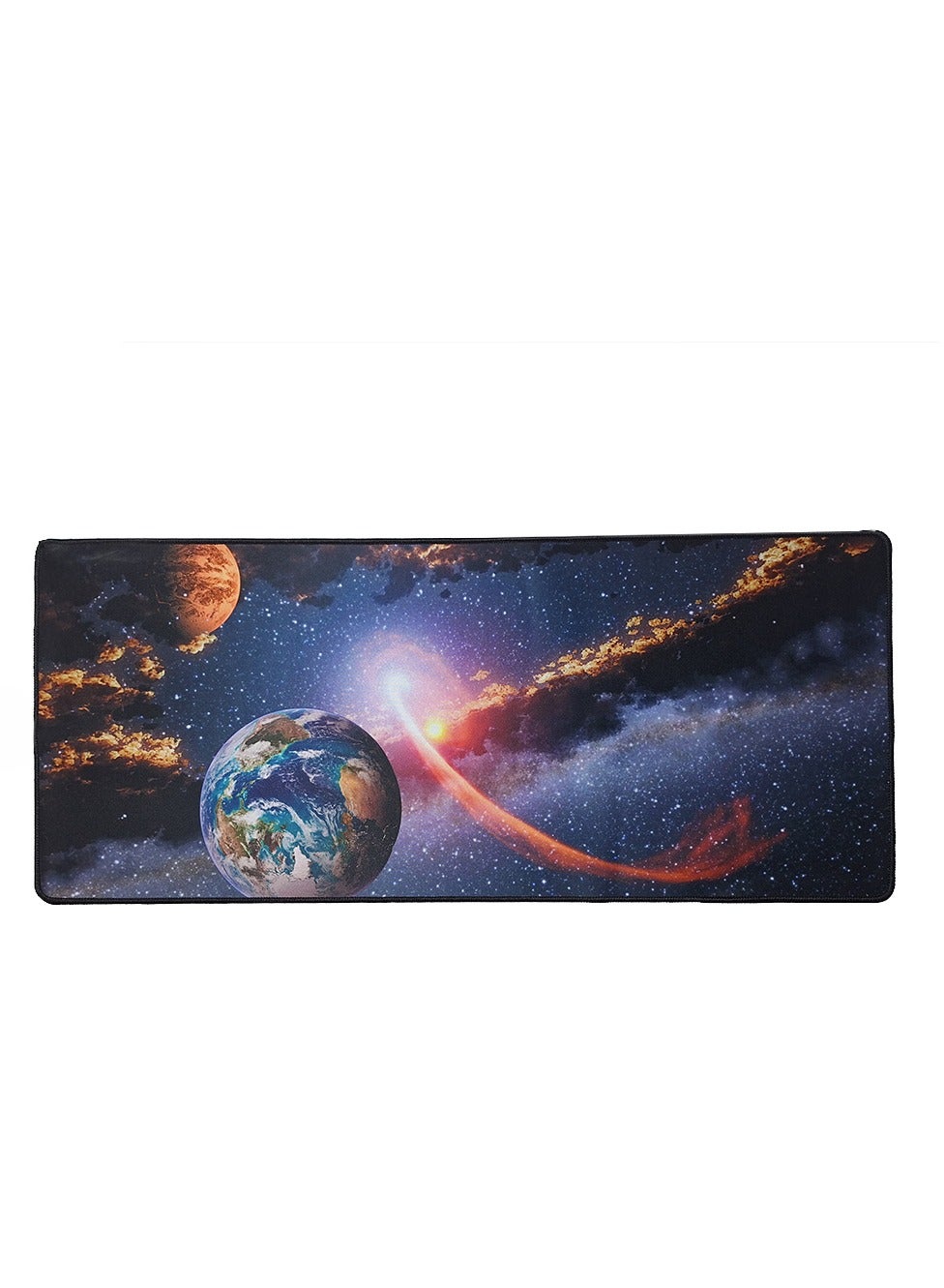 Gaming Mouse Pad, red moon, Extended Large Desk Mat, Big Computer Keyboard Desk Pad, Stitched Edges Mousepad, (70CM  x 3