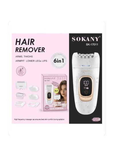 6-in-1 Cordless Epilator & Hair Removal Device for Women SK-17011 – Multi-Function Grooming Kit for Smooth Skin All-in-O