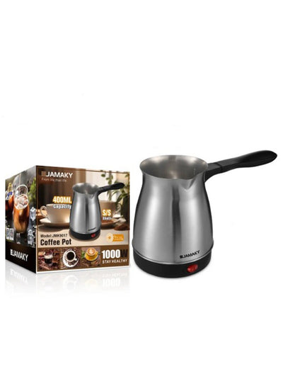 Stainless Steel Portable Waterproof Electric Turkish and Greek Coffee Maker, Home Water Boiler, 1000W, Model JMK9017 Sta