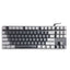 Mechanical Gaming Keyboard, model PPK87 for computer and lap top (black/gray) RGB Full size with 87 key, cable USB Speed interface , black switch, adjustable height in to give comfort to the hand while playing .