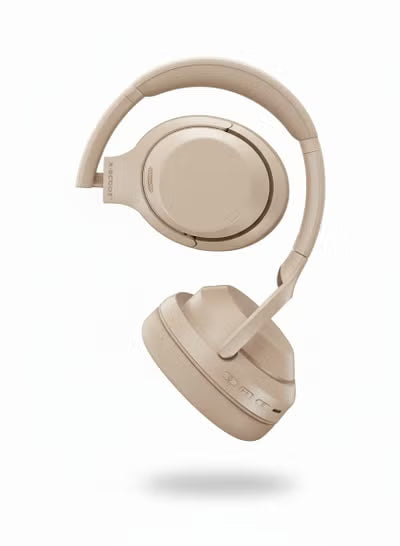 سماعة رأس بلوتوث X-SCOOT لاسلكية بصوت Pure Bass و Hi-Res موديل XS-653 بيج