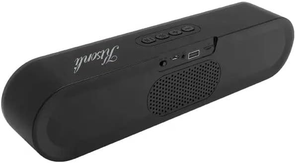 Kisonli LED -916 Soundbar Music Speaker - bluetooth,TF card, Hands-Free Calls, good quality - Black - RGB- 7 lights modes