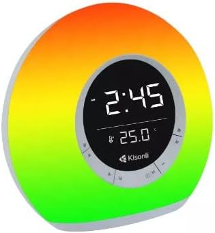Kisonli Q6B RGB Digital Alarm Clock & Wireless Stereo Audio Speaker - Multi Color