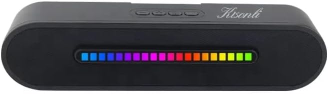 Kisonli LED -916 Soundbar Music Speaker - bluetooth,TF card, Hands-Free Calls, good quality - Black - RGB- 7 lights modes