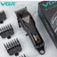 VGR V-051 Professional Hair Clipper, Salon Trimmer for men, Digital Display, Ceramic & Powder Metallurgic Blades, 2500mAh Lithium Battery, 300 minutes Runtime, 4 Guide Combs (Black)