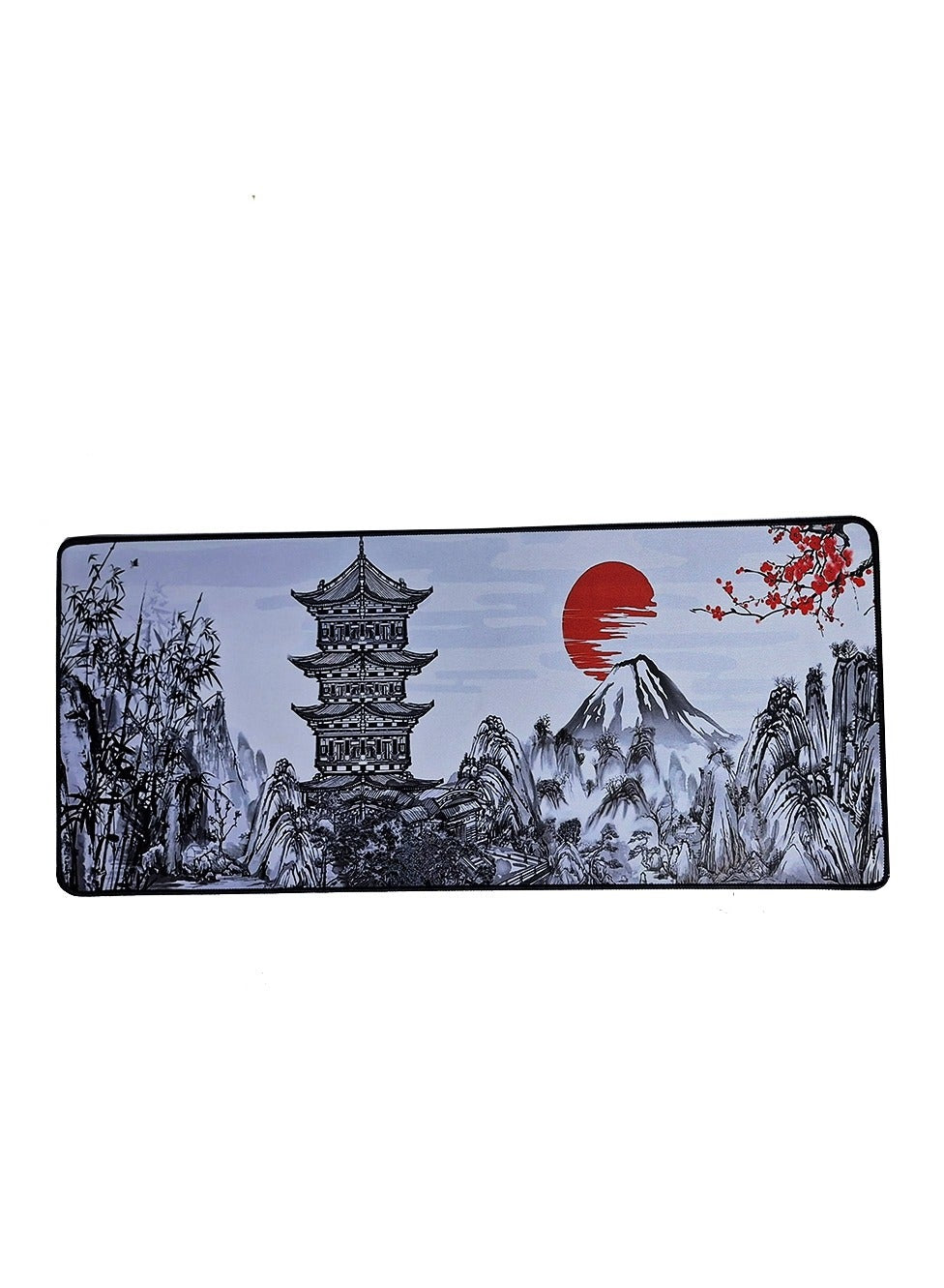 Large Japanese Cherry Blossom Mouse Pad with Non-Slip Base, 30cm x 70cm x 2mm to any workspace, whether it's for gaming,