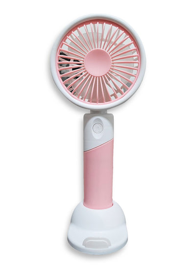 Portable Mini Fan USB Rechargeable Cute 2.5W Small Electric Fan For School ( Pink )