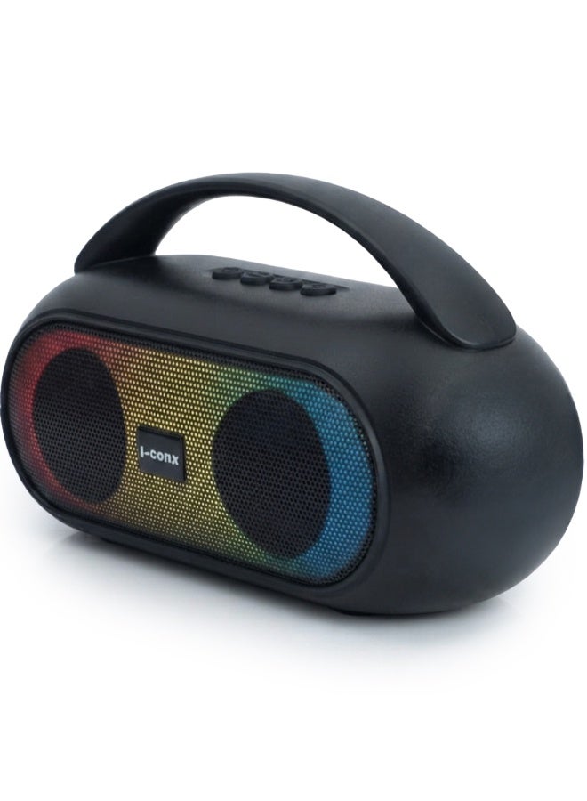 I-511 Portable Wireless Bluetooth Speaker – 8W Stereo Bass Sound, RGB LED Light, USB & TF Card MP3 Player, Rechargeable 