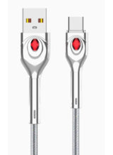 كابل شحن ونقل بيانات LDNIO LS871 USB الى Type-C سريع 30W طول 1 متر نواة نحاسية منسوج – فضي