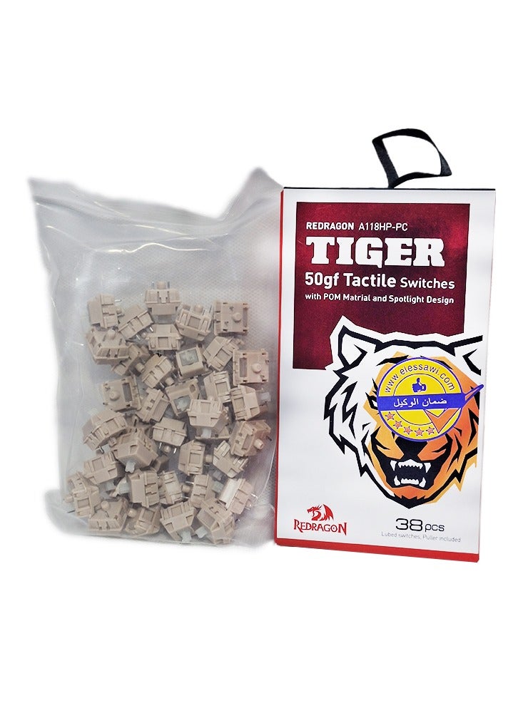 A118HP-PC Tiger 50gf Tactile Switches With POM Material - 38PCS