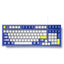 Forev Gaming Keyboard – 98% Compact USB / USB Type-C Wired Mechanical Keyboard – RGB Backlighted – 98 ENG Keys PBT Keycaps – Blue Switches – For Mac / Win | Blue ,White