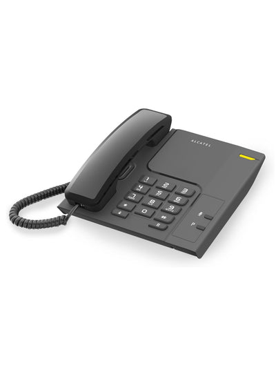 Alcatel Corded Landline Phone T26 (Black) , basic telephone with conventional features and contemporary look
