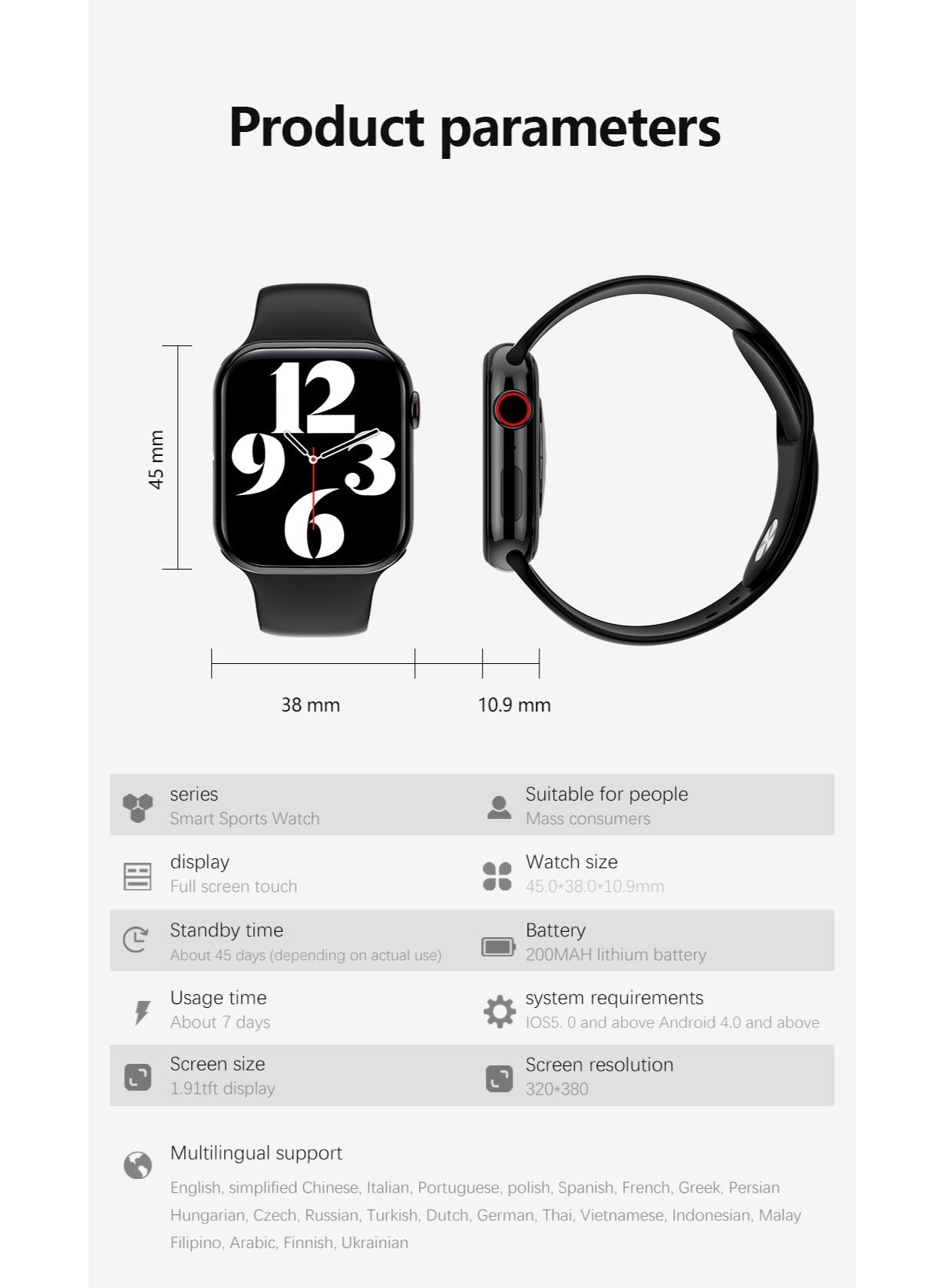 SW6 Pro Smart Watch with Bluetooth Calling, HD Touch Display, Heart Rate & Blood Oxygen Monitor, Sleep Tracker, Fitness 