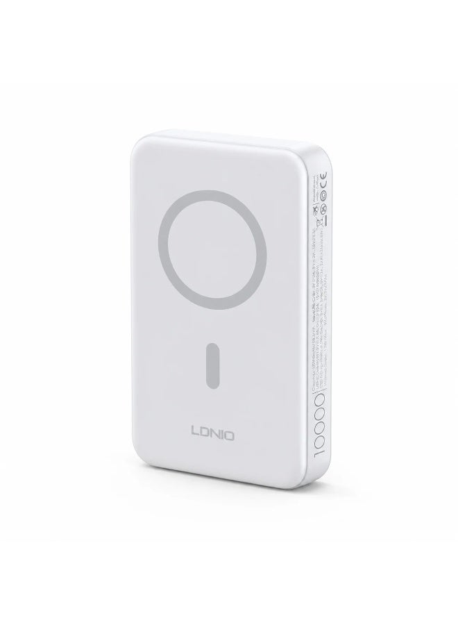 PQ16 10000mAh Magnetic Wireless Power Bank with 15W Wireless Charging, 22.5W Fast Charging Portable Battery Pack, USB-C 