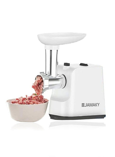 JAMAKY Italy Mini Meat Grinder (JMK8001) is equipped with a powerful 800W Italian technology motor and various accessories such as grinding plates and sausage filling tube. Designed with high quality, it is easy to disassemble, safe and non-slip.