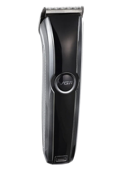 VGR Professional hair clipper with stainless steel cutting head and all-metal body, contains a rechargeable lithium battery, and has a battery capacity of 1200 mAh, model V-288.