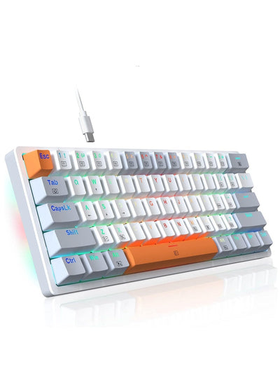 REDRAGON Mechanical Gaming Keyboard 60% , RGB Backlit Ultra-Compact Hot-Swappable Red Switch, Fully Programmable Pro Software Supported, K642WGO-RGB