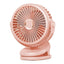 Portable Mini Fan USB Rechargeable Cute 4W Small Electric Fan For School ( Pink )