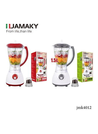 JAMAKY Italy Multifunctional 2in1 Blender, 1000W - JMK4012 , White Gray