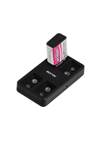 شاحن بطاريات BESTON M7004 لبطاريات 9V أسود