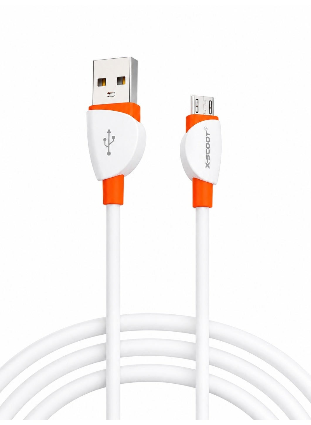 كابل شحن X-SCOOT CL113 Micro USB قوة 2.4A طول 1.2m أبيض