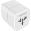 Z4 Universal Plug Adapter ABS VO With UK/EU/US/AU Pin & 2 Universal Socket (6A) - White