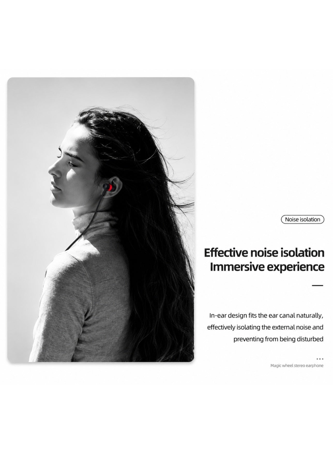 D2 Wired In-Ear Earphones – Clear Stereo Sound Quality, Built-in Microphone for Hands-Free Calls, Comfortable Ergonomic 