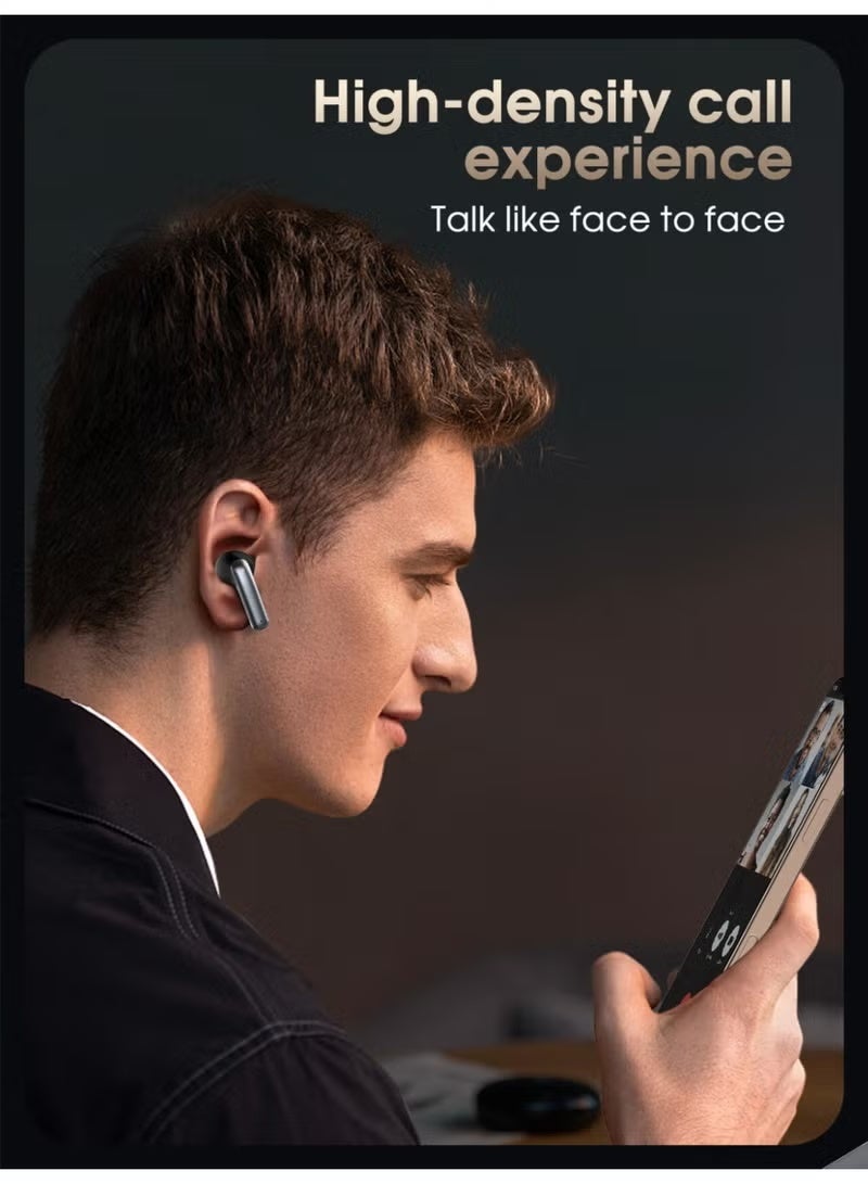 Wireless Bluetooth 5.3 Semi-In-Ear Earbuds with Charging Case, Low Latency Gaming Earphones, HD Stereo Hi-Fi Sound, Nois