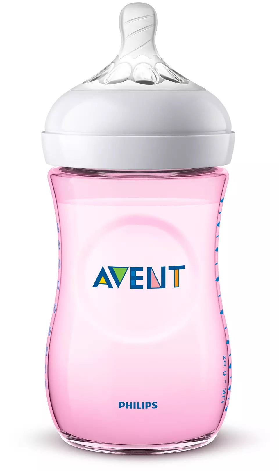 PHILIPS AVENT 2-Piece Natural Feeding Baby Ultra Soft Nipple Bottle Set For Newborn Babies, 260 ml, Pink/White