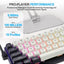 كيبورد جيمنج Redragon K701WB IRELIA مغناطيسي بمعدل 8K أبيض وأسود