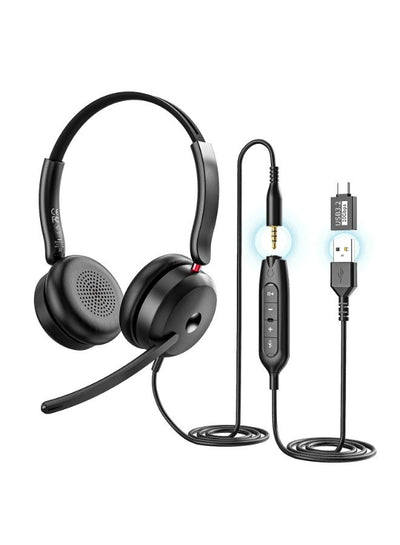 X81 RGB Wired Gaming Headset with Noise Cancelling Microphone, Surround Sound, LED Lighting, Comfortable Over-Ear Design