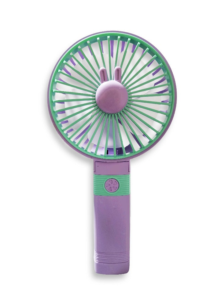 Portable Mini Fan USB Rechargeable Cute 5000MAH Small Electric Fan For School With Phone Holder , SQ2195 Purple