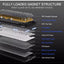 Gaming Keyboard PENUMBRA K687GG PRO Full Aluminum Alloy Hot-Swappable Mechanical Keyboard with 3-Mode Connection, Gasket